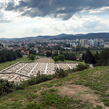 STARA ZAGORA, BULGARIA - AUGUST 5, 2018: Panoramic view of city of Stara Zagora, Bulgaria