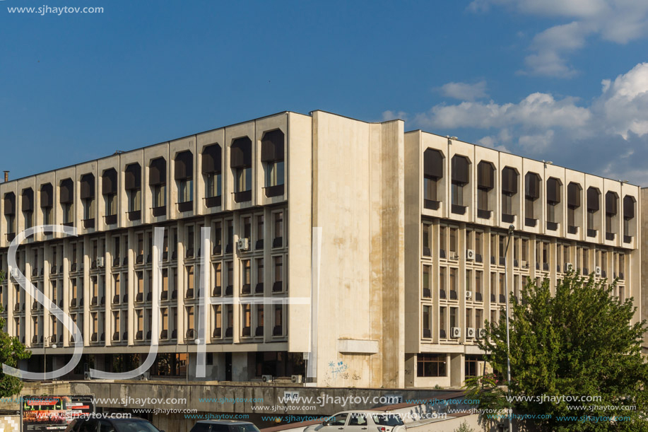 STARA ZAGORA, BULGARIA - AUGUST 5, 2018: Regional Library in the center of city of Stara Zagora, Bulgaria