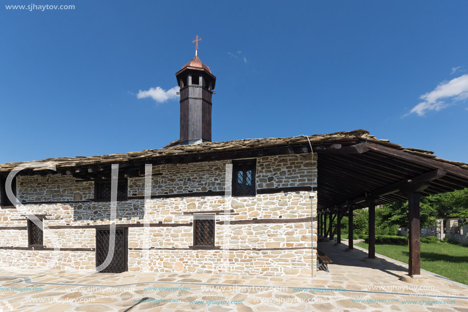 TRYAVNA, BULGARIA - JULY 6, 2018:  Medieval Church of St. Archangel Michael in historical town of Tryavna, Gabrovo region, Bulgaria