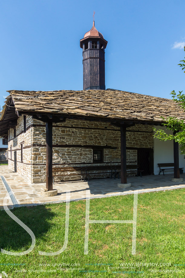 TRYAVNA, BULGARIA - JULY 6, 2018:  Medieval Church of St. Archangel Michael in historical town of Tryavna, Gabrovo region, Bulgaria