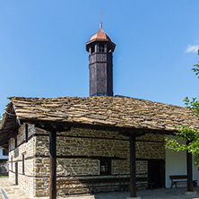 TRYAVNA, BULGARIA - JULY 6, 2018:  Medieval Church of St. Archangel Michael in historical town of Tryavna, Gabrovo region, Bulgaria