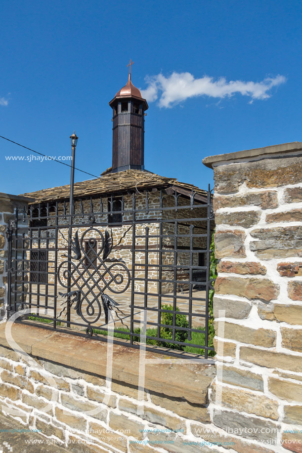 TRYAVNA, BULGARIA - JULY 6, 2018:  Medieval Church of St. Archangel Michael in historical town of Tryavna, Gabrovo region, Bulgaria