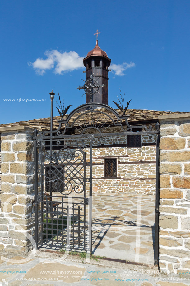 TRYAVNA, BULGARIA - JULY 6, 2018:  Medieval Church of St. Archangel Michael in historical town of Tryavna, Gabrovo region, Bulgaria