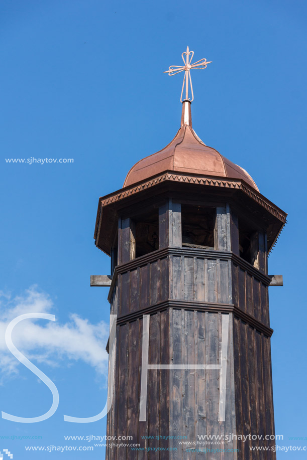 TRYAVNA, BULGARIA - JULY 6, 2018:  Medieval Church of St. Archangel Michael in historical town of Tryavna, Gabrovo region, Bulgaria