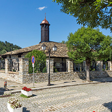 TRYAVNA, BULGARIA - JULY 6, 2018:  Medieval Church of St. Archangel Michael in historical town of Tryavna, Gabrovo region, Bulgaria