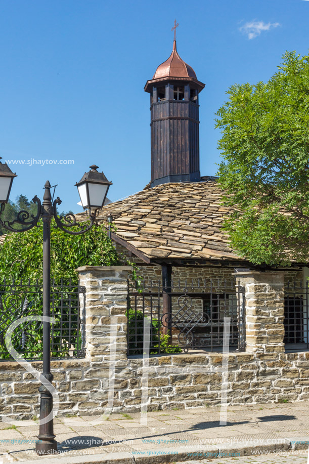 TRYAVNA, BULGARIA - JULY 6, 2018:  Medieval Church of St. Archangel Michael in historical town of Tryavna, Gabrovo region, Bulgaria