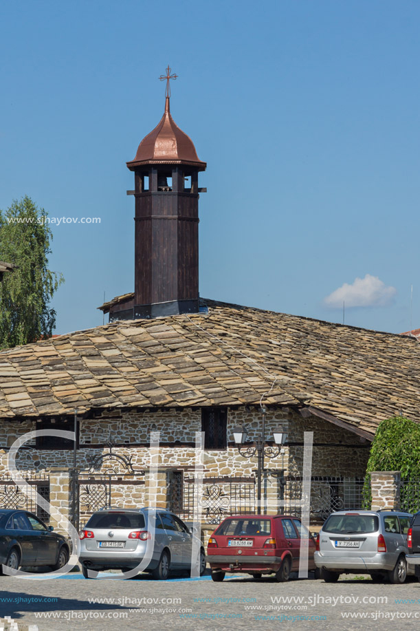 TRYAVNA, BULGARIA - JULY 6, 2018:  Medieval Church of St. Archangel Michael in historical town of Tryavna, Gabrovo region, Bulgaria