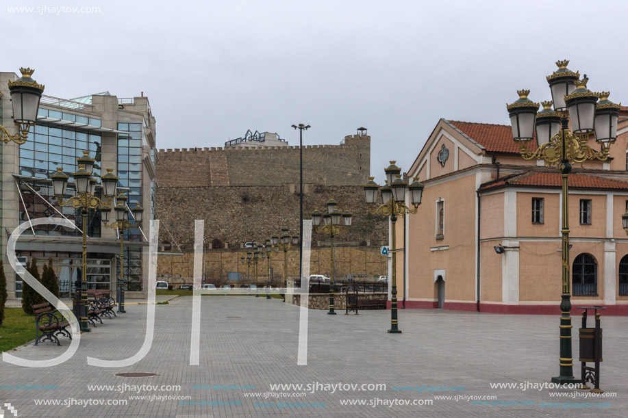 SKOPJE, REPUBLIC OF MACEDONIA - FEBRUARY 24, 2018: Holocaust Museum in city of  Skopje, Republic of Macedonia