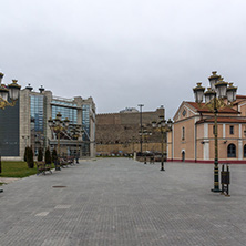 SKOPJE, REPUBLIC OF MACEDONIA - FEBRUARY 24, 2018: Holocaust Museum in city of  Skopje, Republic of Macedonia