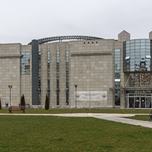 SKOPJE, REPUBLIC OF MACEDONIA - FEBRUARY 24, 2018: Holocaust Museum in city of  Skopje, Republic of Macedonia