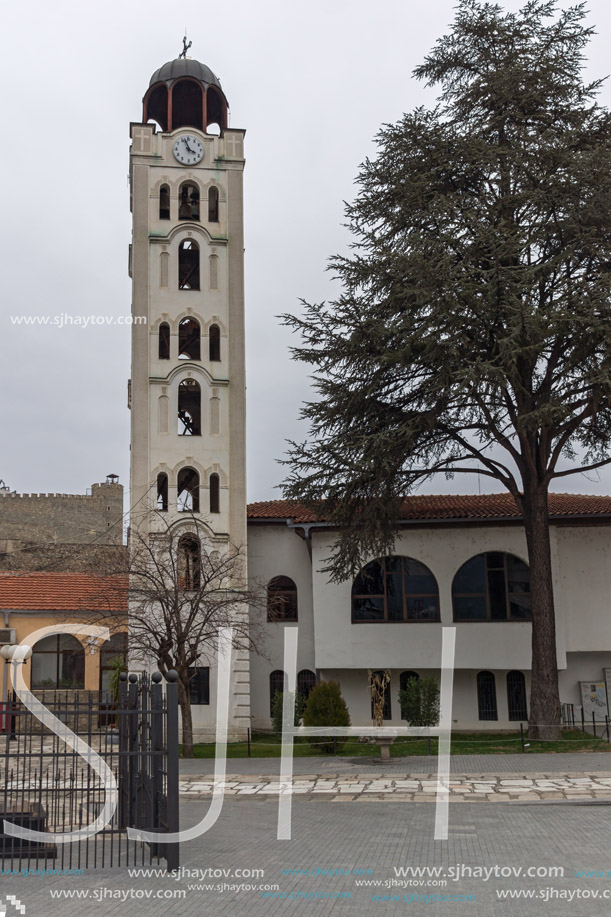 SKOPJE, REPUBLIC OF MACEDONIA - FEBRUARY 24, 2018: Orthodox Church of Church St. Demetrius  in Skopje, Republic of Macedonia