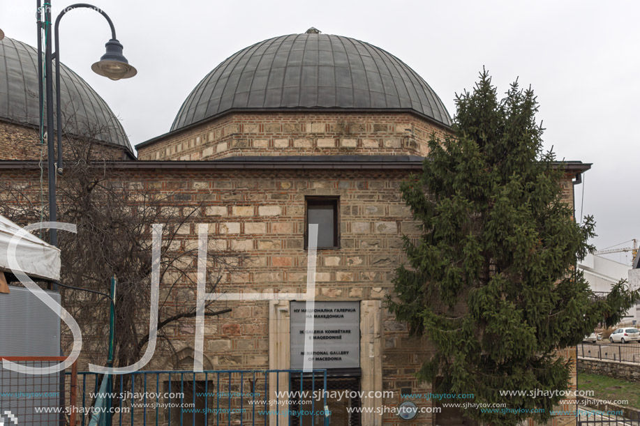 SKOPJE, REPUBLIC OF MACEDONIA - FEBRUARY 24, 2018: National Gallery of Macedonia - Daut Pasha Hamam, Skopje, Republic of Macedonia