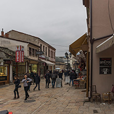 SKOPJE, REPUBLIC OF MACEDONIA - FEBRUARY 24, 2018: Old Bazaar (Old Market) in city of Skopje, Republic of Macedonia