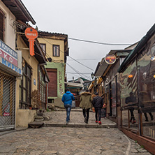 SKOPJE, REPUBLIC OF MACEDONIA - FEBRUARY 24, 2018: Old Bazaar (Old Market) in city of Skopje, Republic of Macedonia