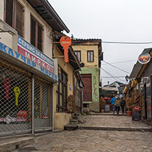 SKOPJE, REPUBLIC OF MACEDONIA - FEBRUARY 24, 2018: Old Bazaar (Old Market) in city of Skopje, Republic of Macedonia