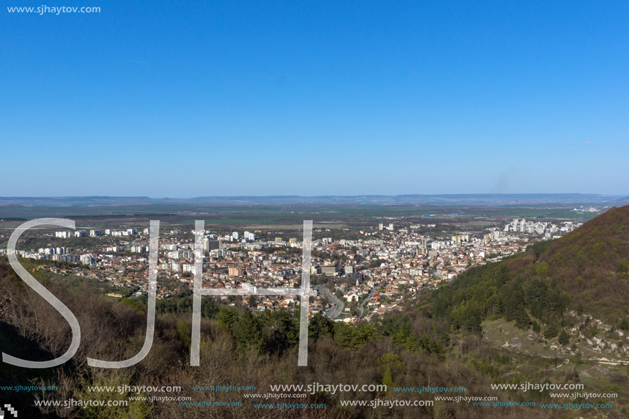 Panoramic view of city of Shumen, Bulgaria