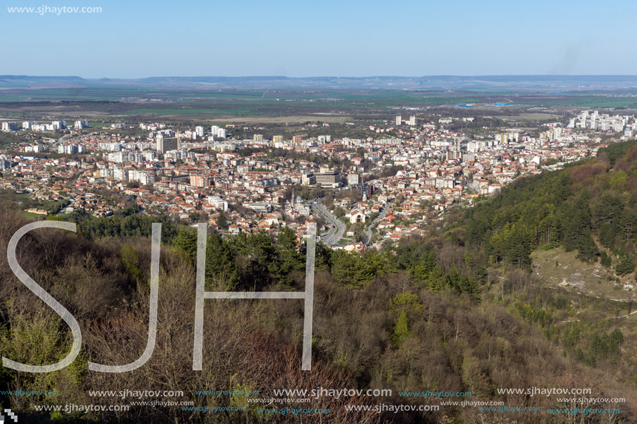 Panoramic view of city of Shumen, Bulgaria