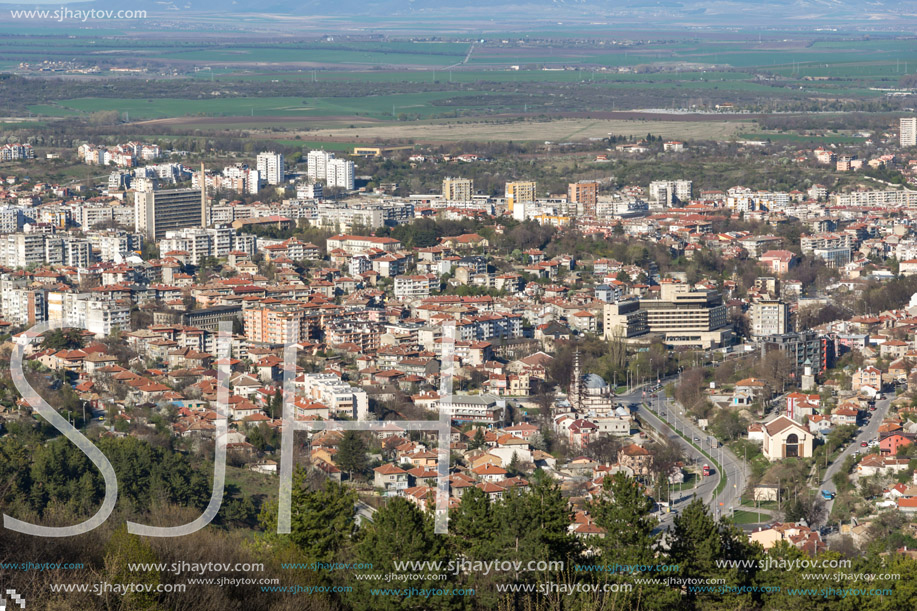 Panoramic view of city of Shumen, Bulgaria