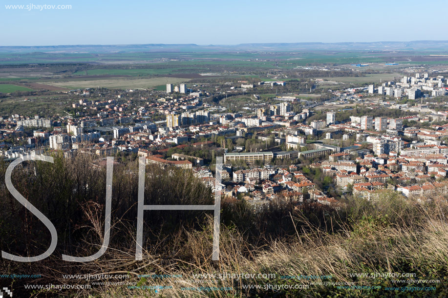 Panoramic view of city of Shumen, Bulgaria