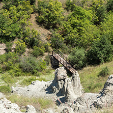 Landscape with rock formation The Stone Dolls of Kuklica near town of Kratovo, Republic of Macedonia