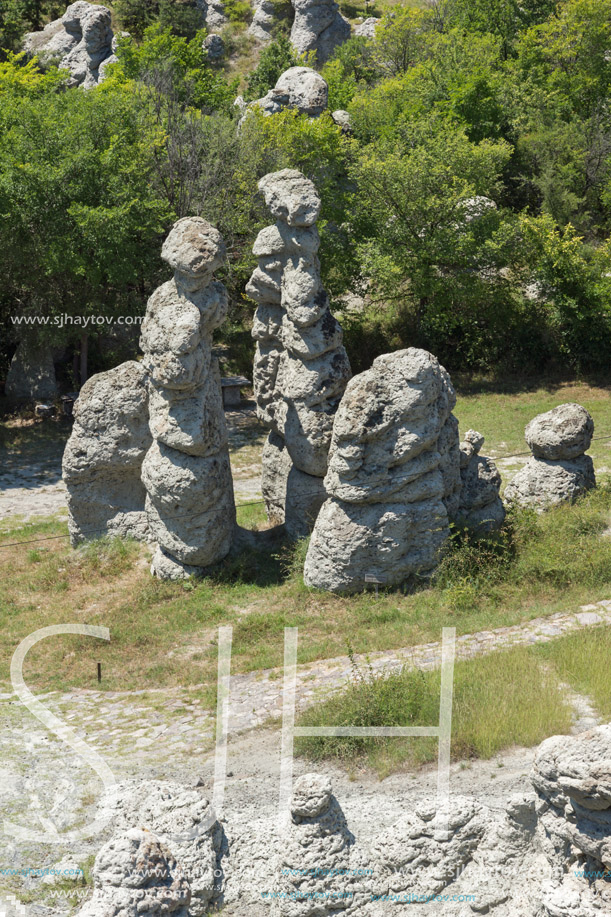 Landscape with rock formation The Stone Dolls of Kuklica near town of Kratovo, Republic of Macedonia