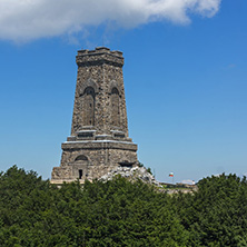 Monument to Liberty Shipka and landscape to Stara Planina (Balkan) Mountain, Stara Zagora Region, Bulgaria