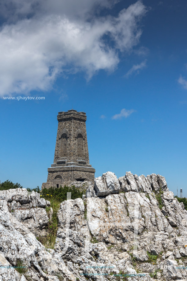 Monument to Liberty Shipka and landscape to Stara Planina (Balkan) Mountain, Stara Zagora Region, Bulgaria