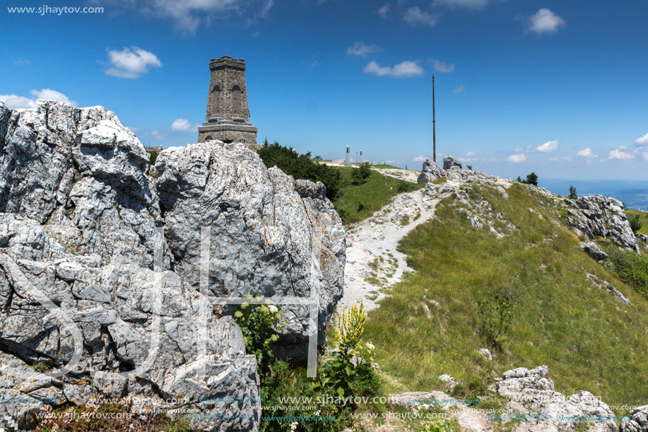 Monument to Liberty Shipka and landscape to Stara Planina (Balkan) Mountain, Stara Zagora Region, Bulgaria