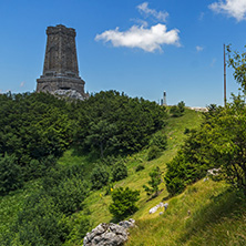 Monument to Liberty Shipka and landscape to Stara Planina (Balkan) Mountain, Stara Zagora Region, Bulgaria