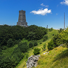 Monument to Liberty Shipka and landscape to Stara Planina (Balkan) Mountain, Stara Zagora Region, Bulgaria