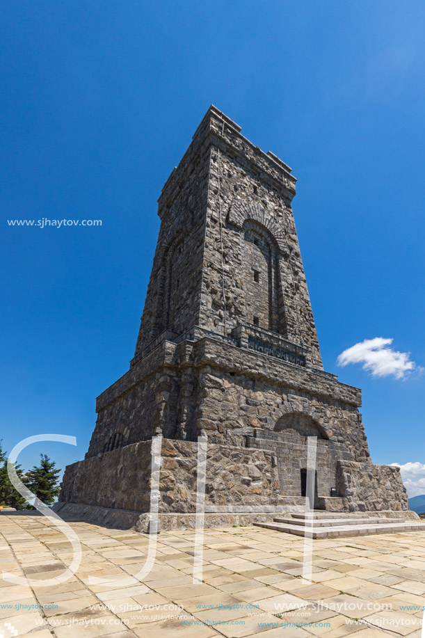 Monument to Liberty Shipka and landscape to Stara Planina (Balkan) Mountain, Stara Zagora Region, Bulgaria