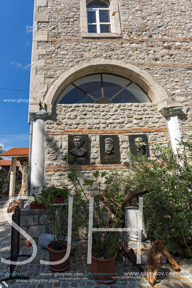 NESSEBAR, BULGARIA - AUGUST 12, 2018: Ruins of Church of Dormition of Theotokos in the town of Nessebar, Burgas Region, Bulgaria