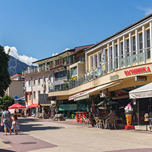 SMOLYAN, BULGARIA - AUGUST 14, 2018: Summer view of Old Center of the town of Smolyan, Bulgaria