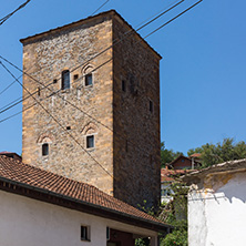 KRATOVO, MACEDONIA - JULY 21, 2018: Old Medieval Tower at the center of town of Kratovo, Republic of Macedonia