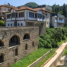 KRATOVO, MACEDONIA - JULY 21, 2018: Old Medieval Bridge at the center of town of Kratovo, Republic of Macedonia