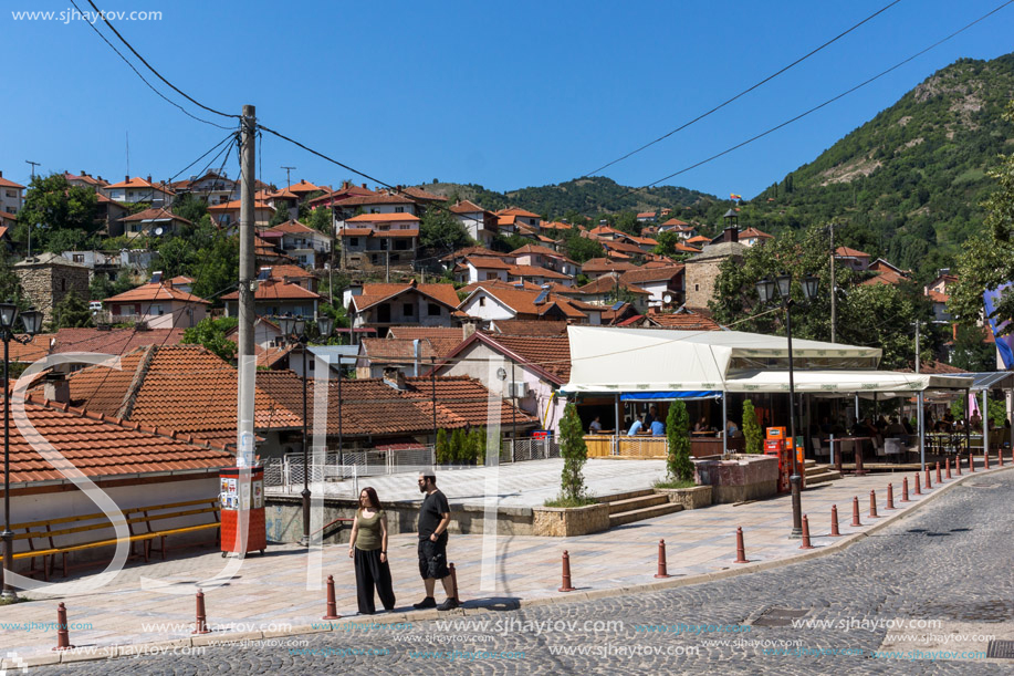 KRATOVO, MACEDONIA - JULY 21, 2018: Old Houses at the center of town of Kratovo, Republic of Macedonia