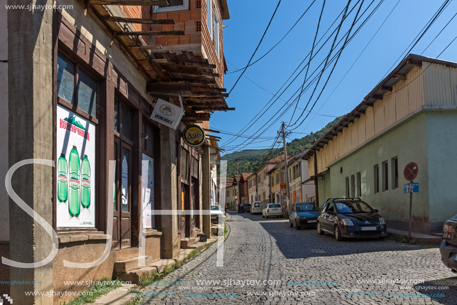 KRATOVO, MACEDONIA - JULY 21, 2018: Old Houses at the center of town of Kratovo, Republic of Macedonia