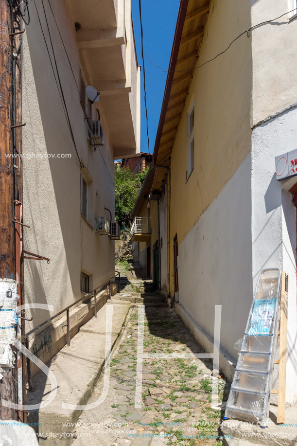 KRATOVO, MACEDONIA - JULY 21, 2018: Old Houses at the center of town of Kratovo, Republic of Macedonia