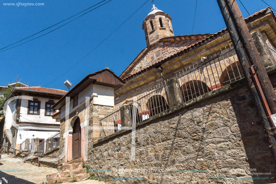 KRATOVO, MACEDONIA - JULY 21, 2018: Medieval Orthodox church at the center of town of Kratovo, Republic of Macedonia