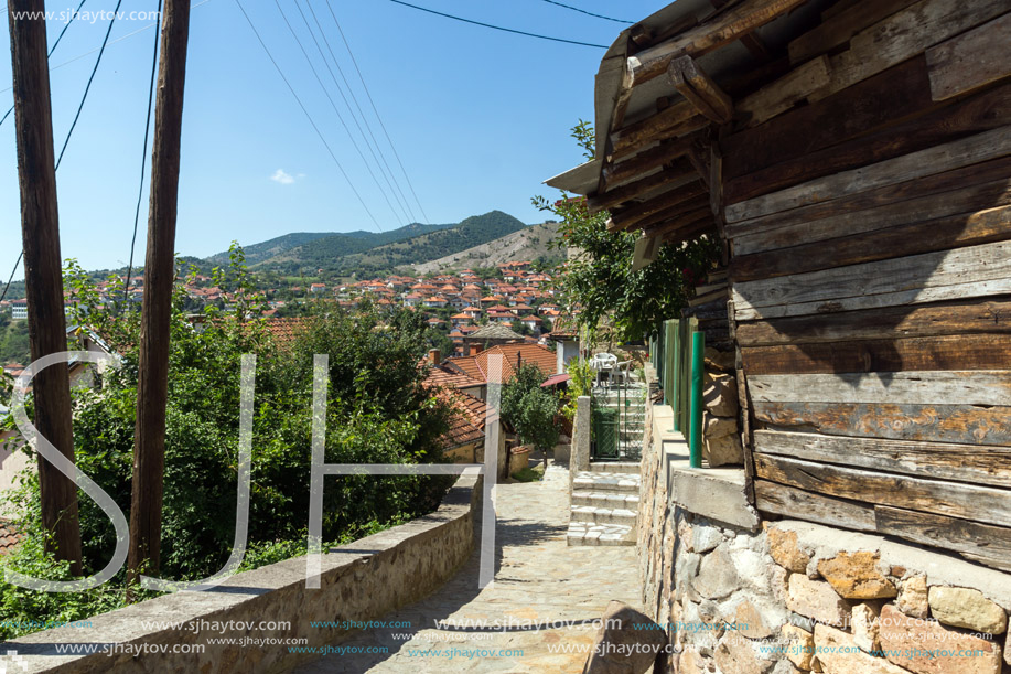 KRATOVO, MACEDONIA - JULY 21, 2018: Panoramic view of town of Kratovo, Republic of Macedonia