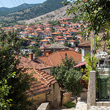 KRATOVO, MACEDONIA - JULY 21, 2018: Panoramic view of town of Kratovo, Republic of Macedonia