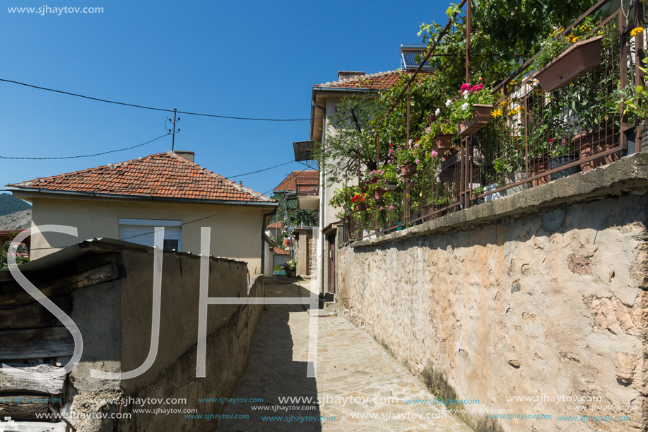 KRATOVO, MACEDONIA - JULY 21, 2018: Panoramic view of town of Kratovo, Republic of Macedonia