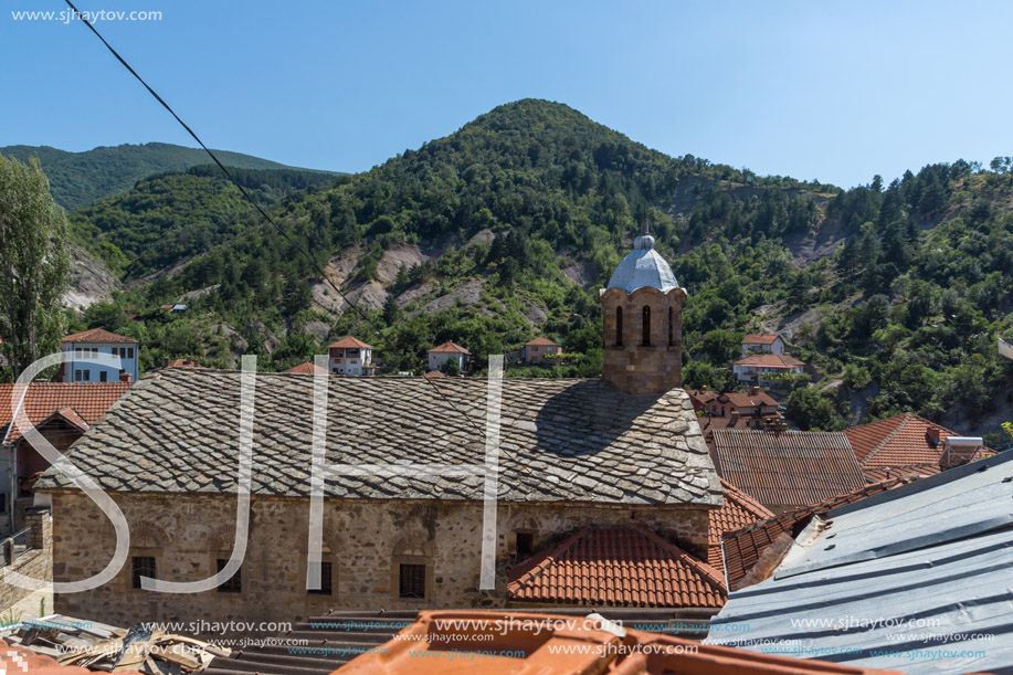 KRATOVO, MACEDONIA - JULY 21, 2018: Medieval Orthodox church at the center of town of Kratovo, Republic of Macedonia