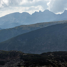 Landscape of Malyovitsa peak, view from The Seven Rila Lakes,Rila Mountan, Bulgaria