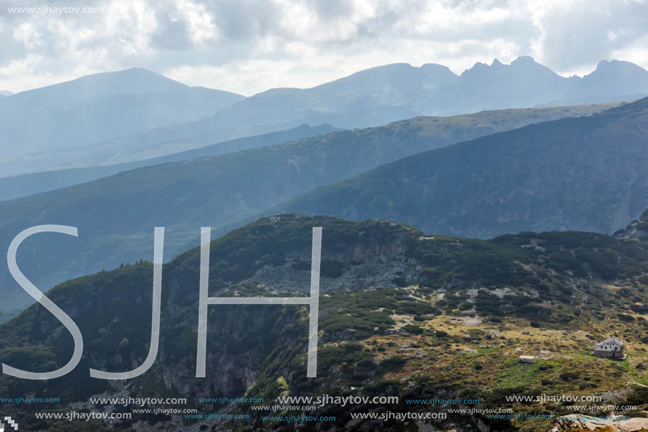 Landscape of Malyovitsa peak, view from The Seven Rila Lakes,Rila Mountan, Bulgaria