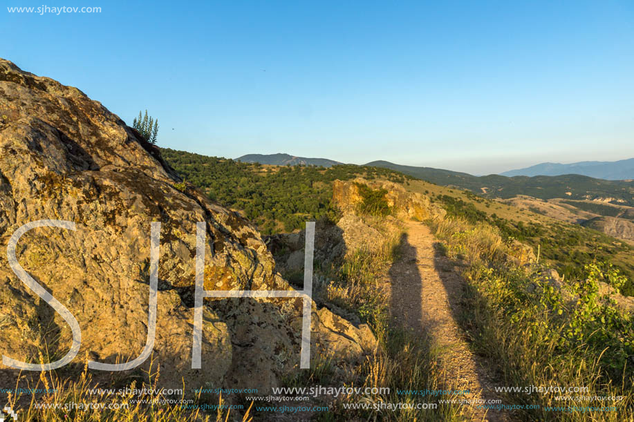 Sunset landscape of Osogovo Mountain, Probistip region, Republic of Macedonia