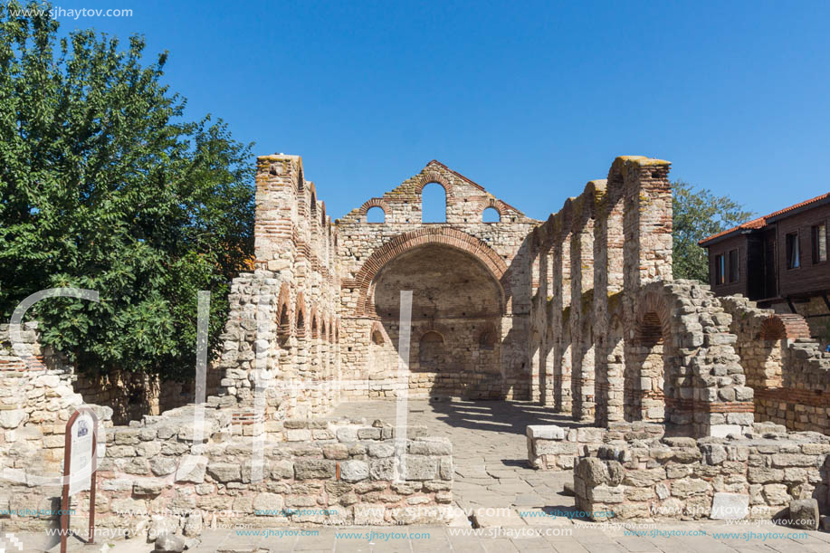 Ruins of Ancient Church of Saint Sophia in the town of Nessebar, Burgas Region, Bulgaria