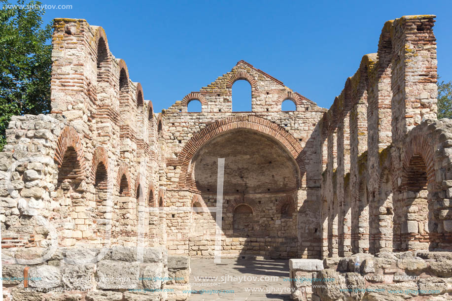 Ruins of Ancient Church of Saint Sophia in the town of Nessebar, Burgas Region, Bulgaria