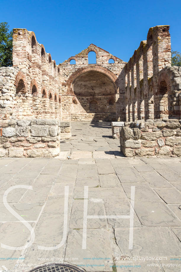 Ruins of Ancient Church of Saint Sophia in the town of Nessebar, Burgas Region, Bulgaria