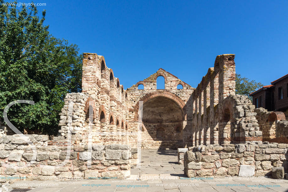 Ruins of Ancient Church of Saint Sophia in the town of Nessebar, Burgas Region, Bulgaria